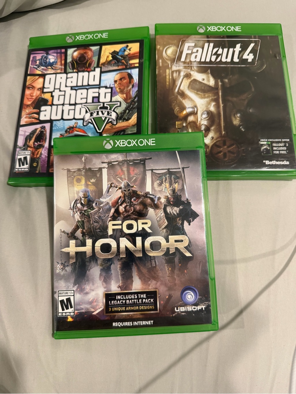 Xbox One Game Lot - Grand Theft Auto V, Fallout 4, For Honor